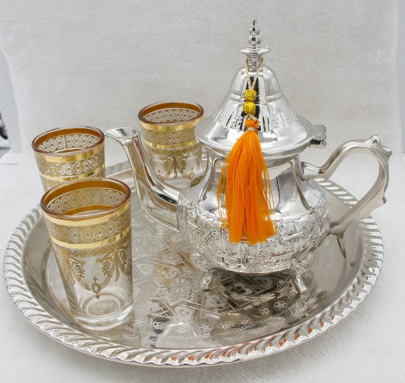 Multi-design handcrafted style cups cobalt tea glasses 50/% OFF vintage tea glasses Teapot Set of 3 vintage Moroccan tea glasses Trays