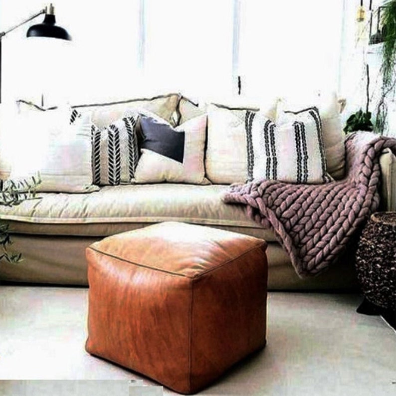 Leather ottoman Pouf Morrocan Leather Pouf Home gift 50/% OFF Pouf Sale Moroccan Pouf Leather Anniversary Gifts . Foot Stool pouffe