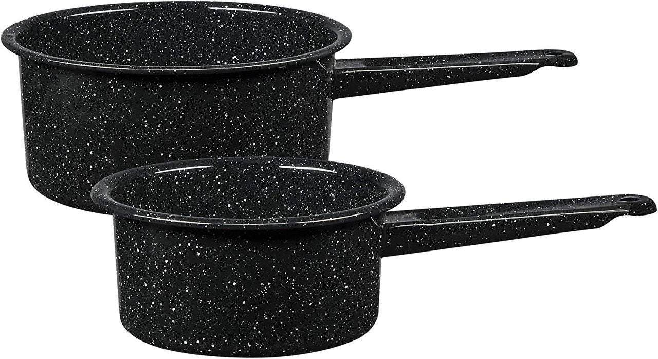 Granite Ware Saucepan Set, 1quart and 2quart Etsy