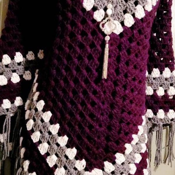 Beautiful handmade crochet poncho