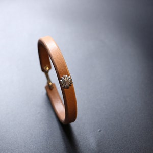 Saddle Leather Bracelet, Mens Leather Bracelet, Sterling Silver Bracelet
