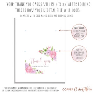 Custom Bridal Shower Thank You Card, Printable Card, Engagement Thank ...