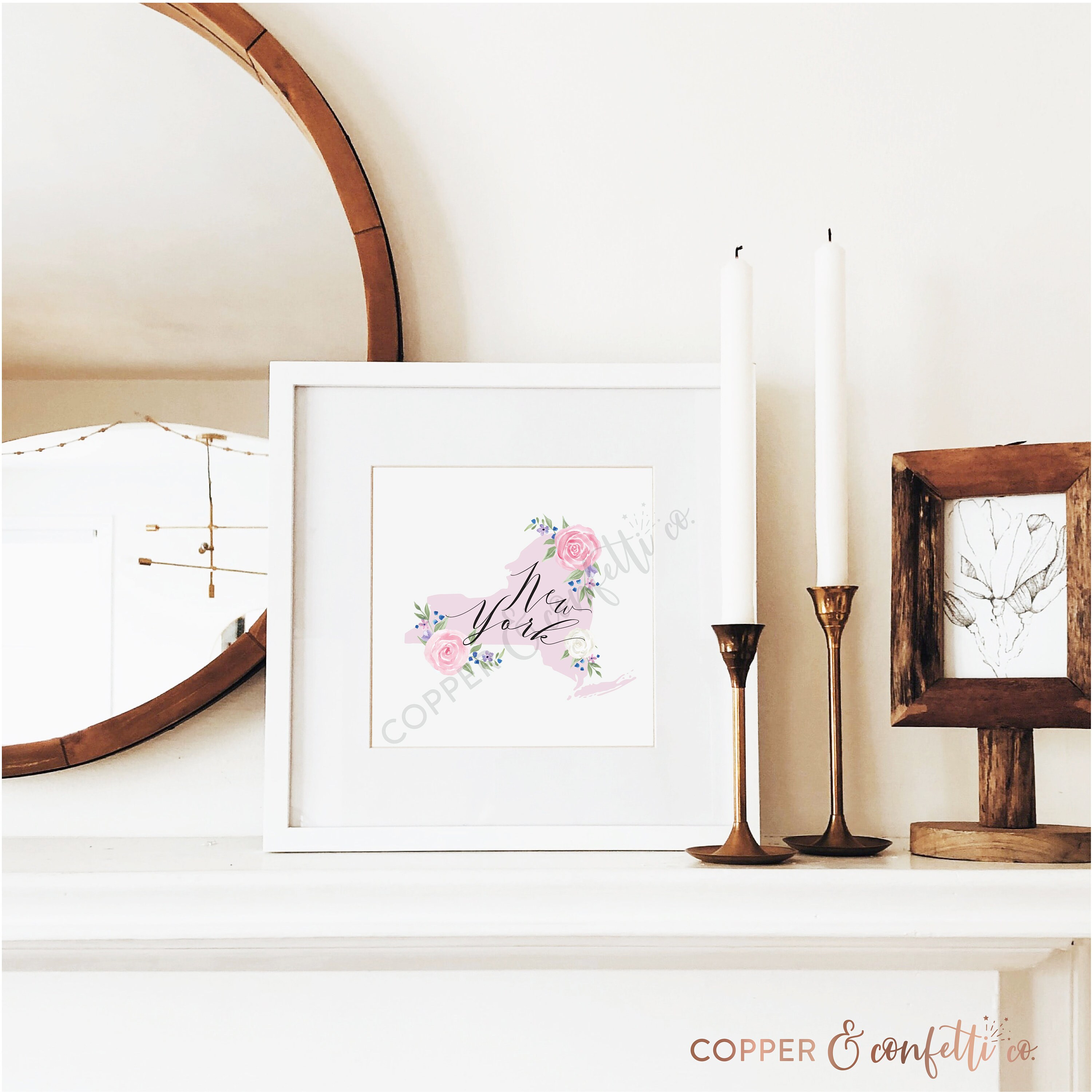 new-york-map-art-print-instant-download-illustrated-map-etsy