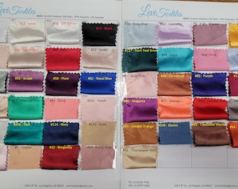Stretch Imitation Silk Satin Charmeuse - 2 Way Slight Stretch- 58/60&quot; - Sold By The Yard - New Colors Added !!!!