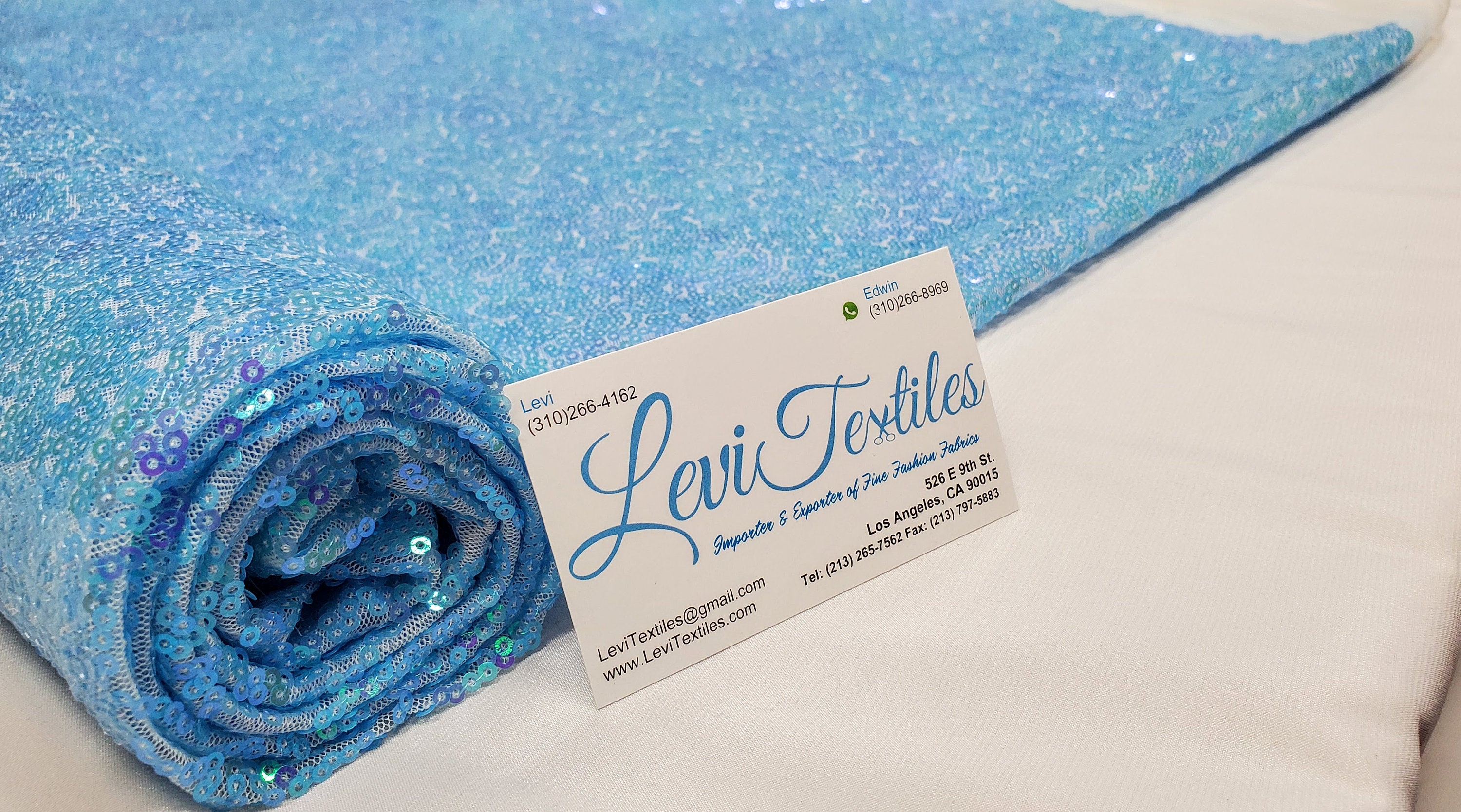 Iridescent Aqua Glitz Sequins Fabric / 3mm Sequin on Poly Mesh | Etsy
