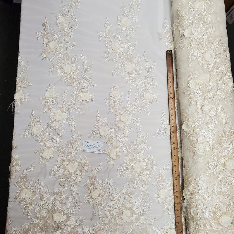 Ivory 3d Flower Lace Yoga
