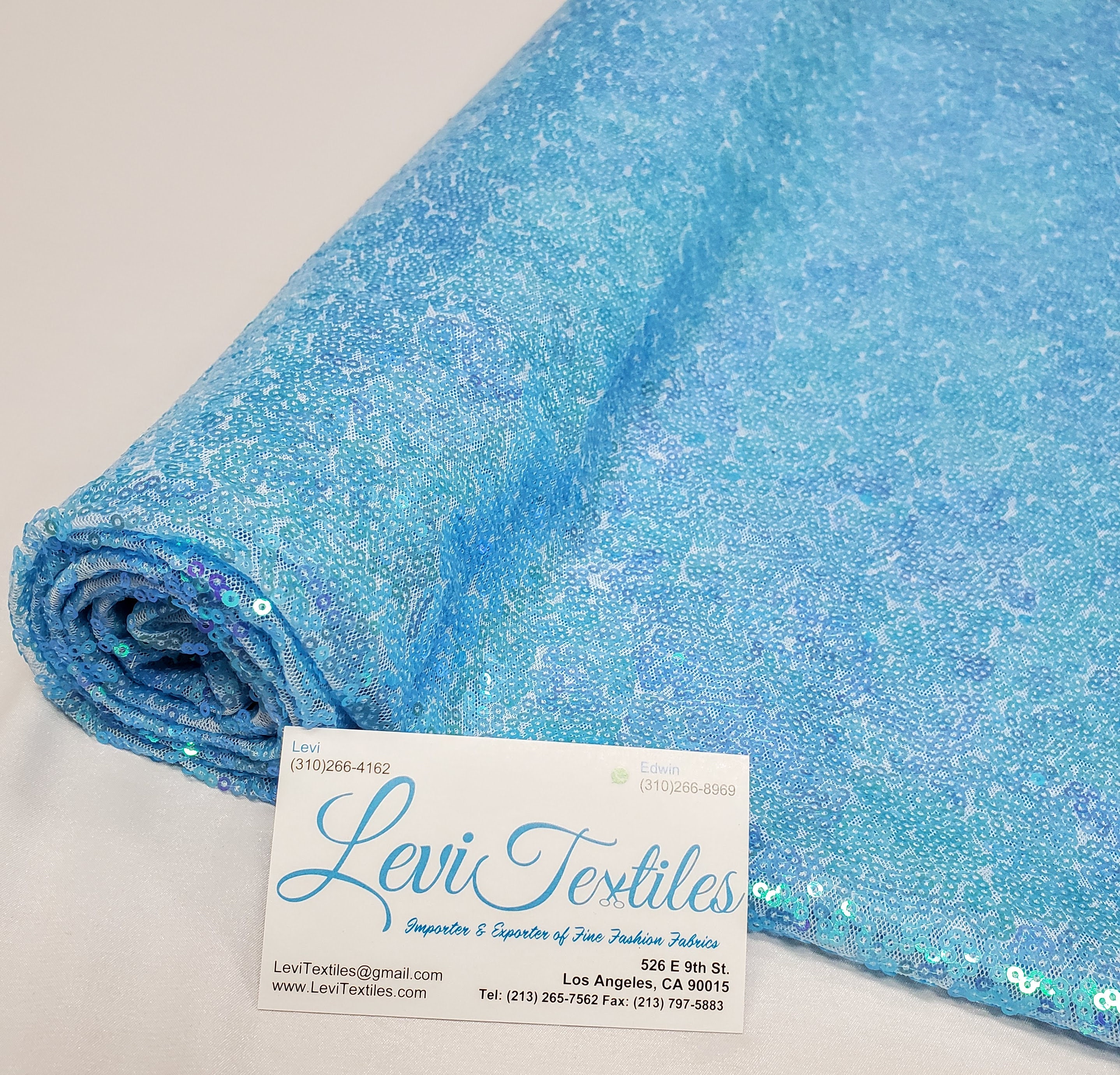Iridescent Aqua Glitz Sequins Fabric / 3mm Sequin on Poly Mesh | Etsy