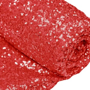 Red Sequin Fabric, Perfect For Tablecloth, Sequin Tablecloth, Table Runner Glitz Light Gold Sequin on Poly Mesh 51/52&quot; Wide Sold BTY
