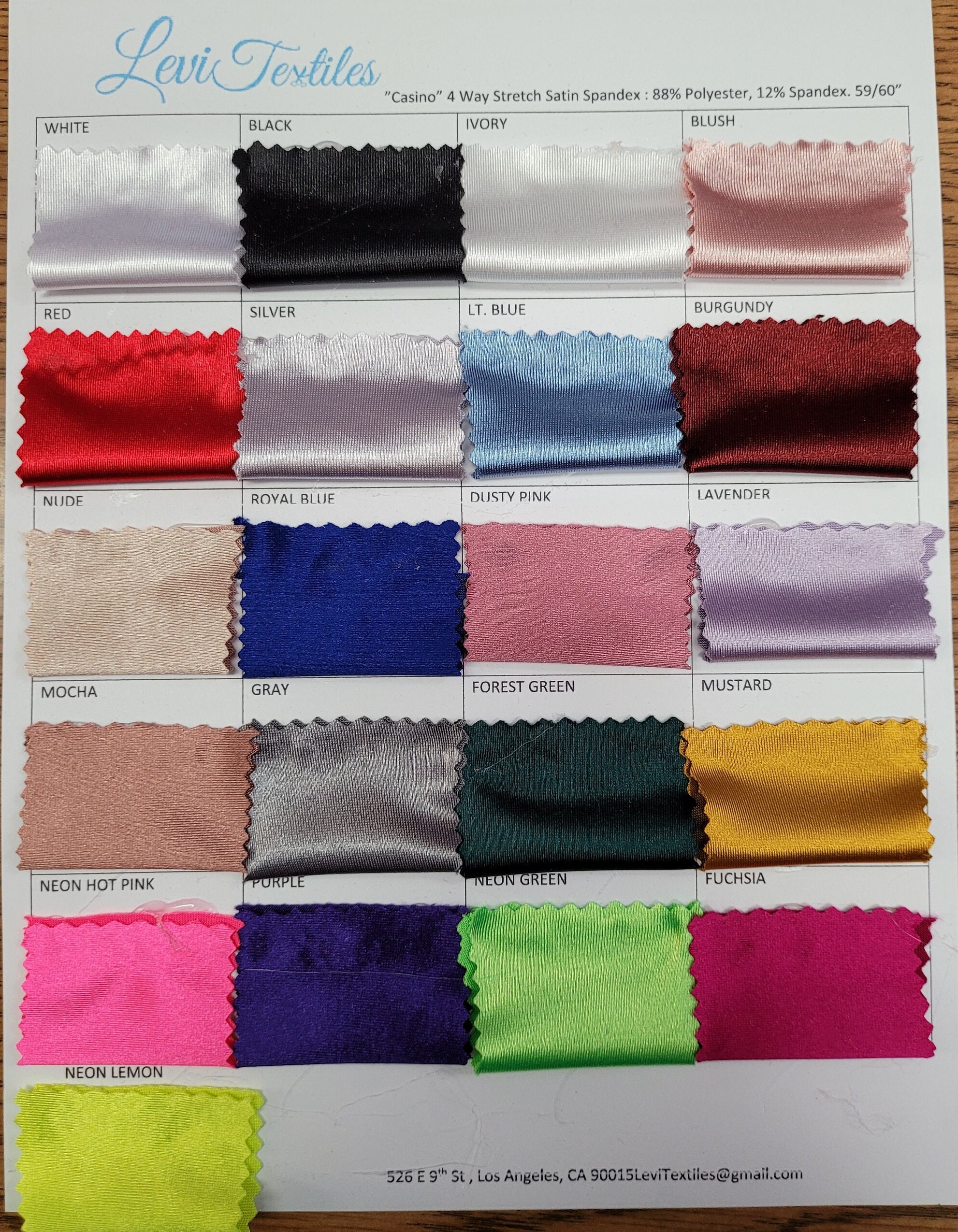 Stretchy Fabric Names