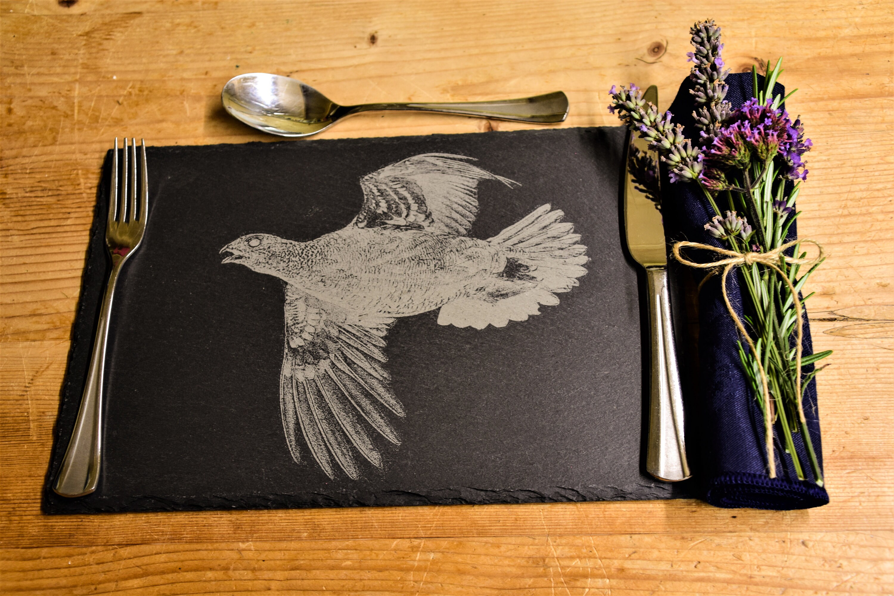 Slate Placemats & Coasters Set Choice of Pheasant Grouse Etsy