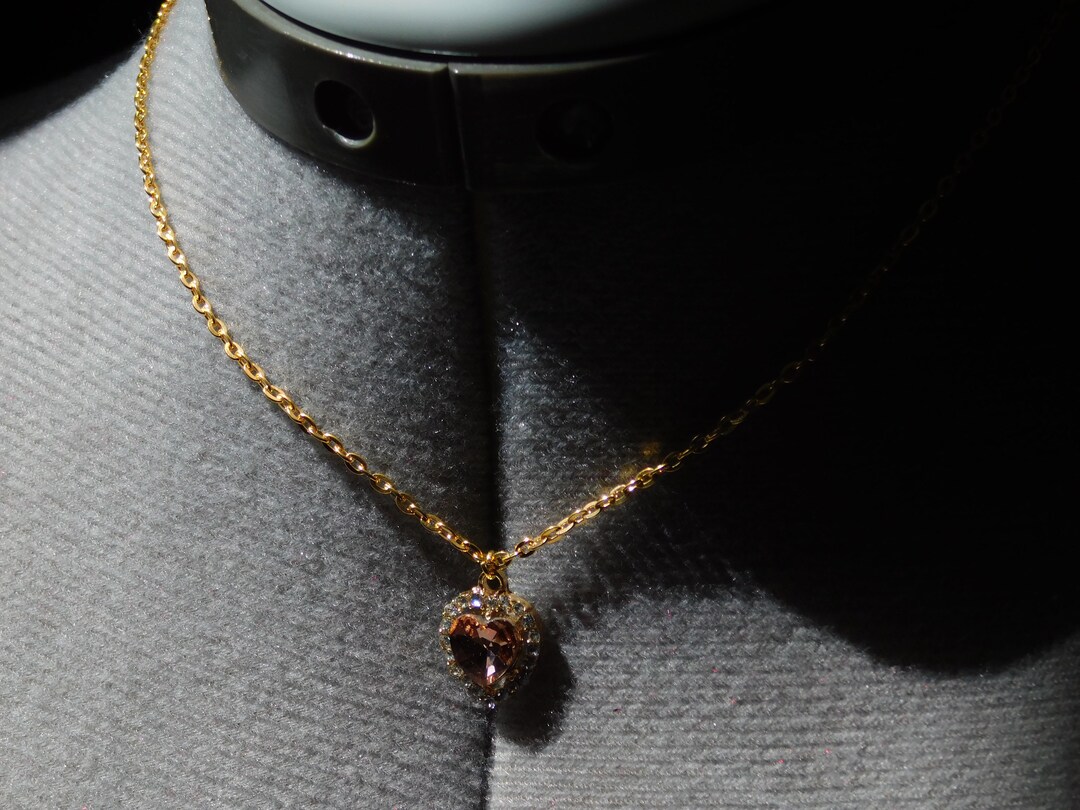 Girocollo In Velluto Nero Con Ciondolo Cuore Blu – Collana Punk Gotica, Donna, 13 Pollici