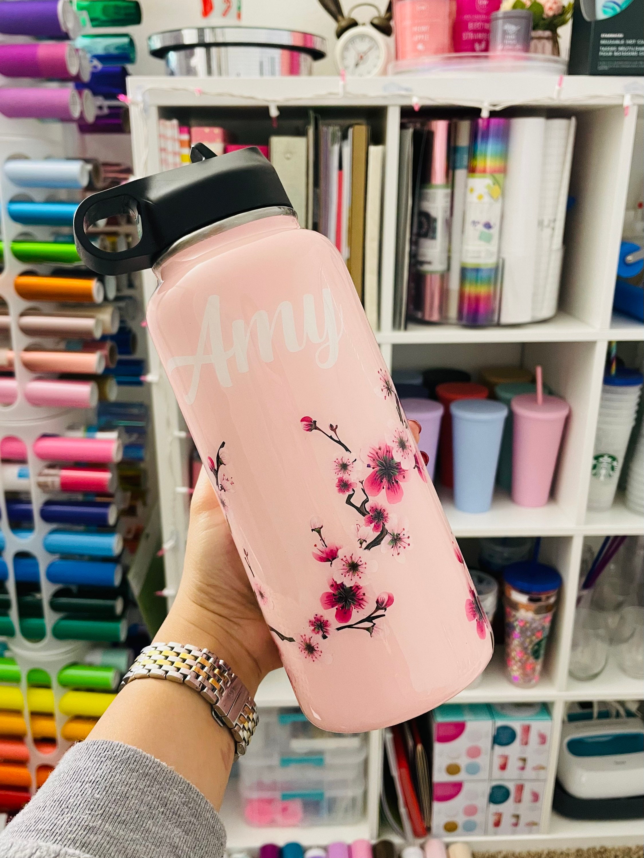 Custom Beautiful Japanese Cherry Blossom Insulated Tumbler for Etsy