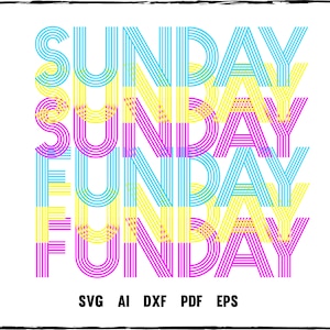 Sunday Funday Vector - COMMERCIAL LICENSE
