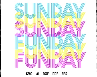 Sunday Funday Vector - COMMERCIAL LICENSE