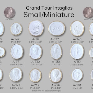 Small/Miniature Grand Tour Intaglio| Gold Leaf Intaglio| 19th Century Replica