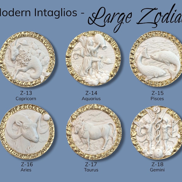 Intaglio moderno del zodiaco grande: regalo de cumpleaños