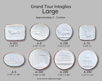 Large Grand Tour Intaglio| plaster seals| gold leaf medallions| unique gift