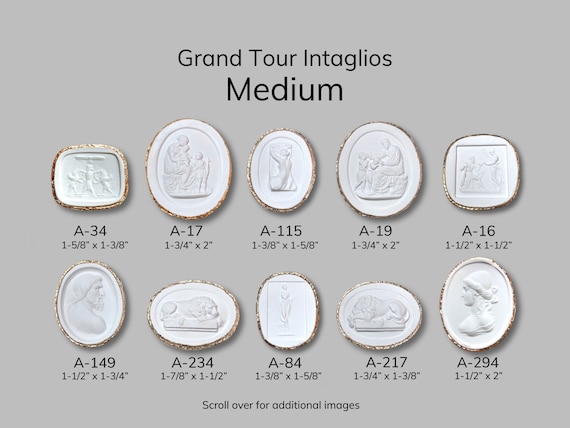 Medium Grand Tour Intaglio: Plaster Seal with Gold Leaf