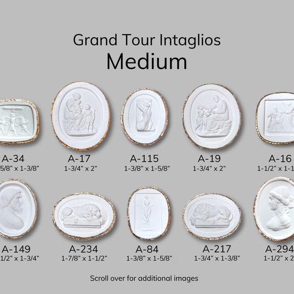 Medium Grand Tour Intaglio: Plaster Seal with Gold Leaf