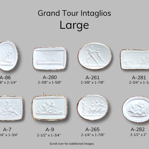 Large Grand Tour Intaglio plaster seals gold leaf medallions unique gift image 4