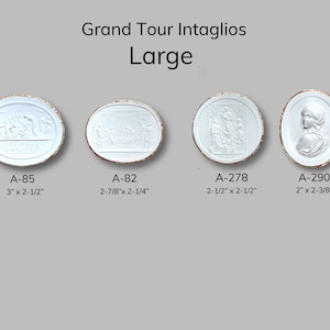 Large Grand Tour Intaglio plaster seals gold leaf medallions unique gift image 5