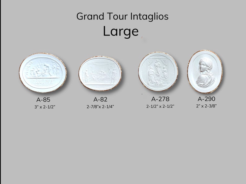 Large Grand Tour Intaglio plaster seals gold leaf medallions unique gift image 5