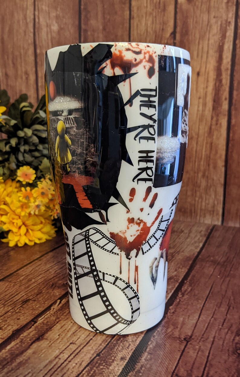 Horror movie tumbler cup Scary IT Poltergeist film Etsy