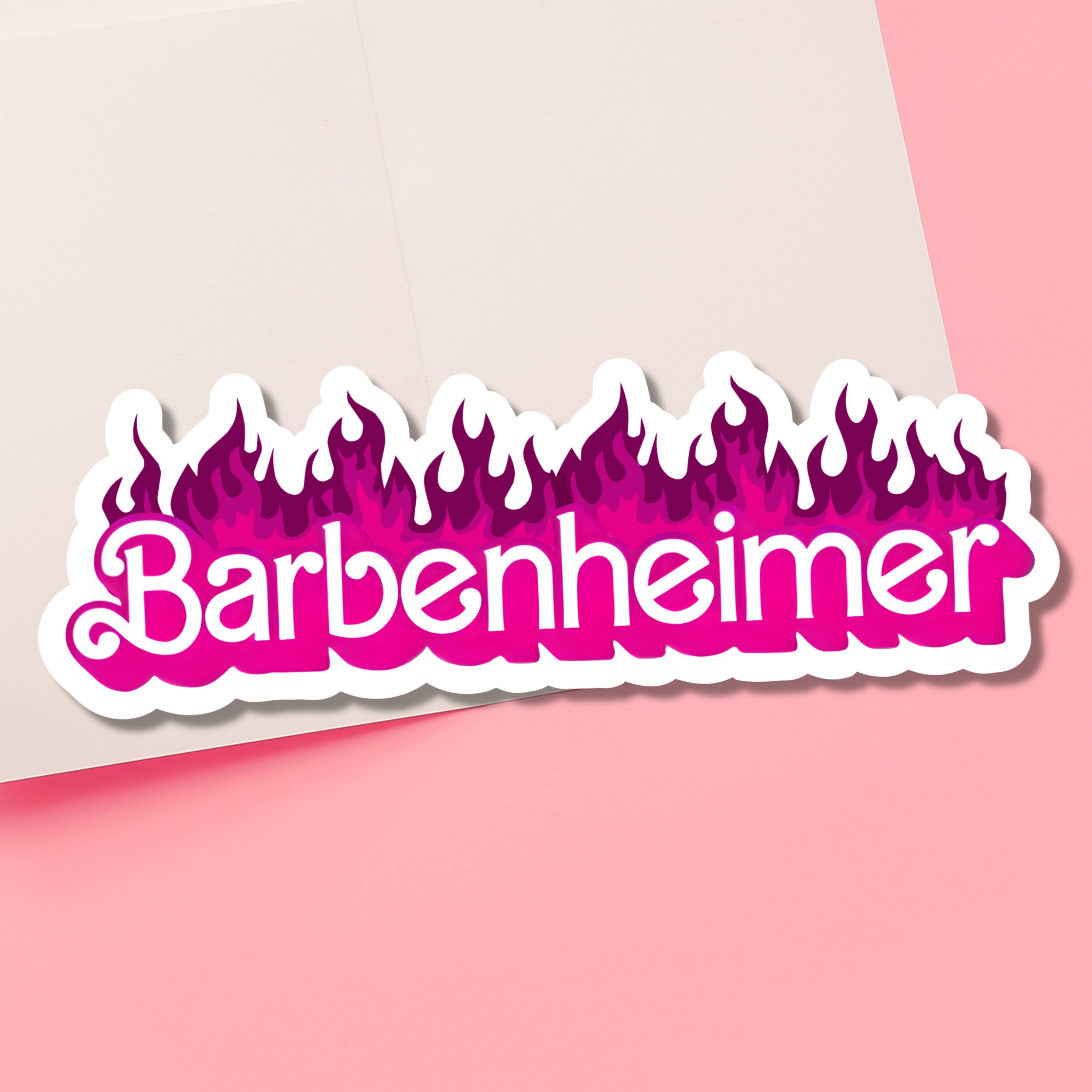 Barbenheimer: Barbie, Oppenheimer Vinyl Aufkleber Hohe Deckkraft