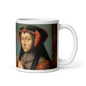 Historicamente hilário: caneca de arte medieval inspirada em IA para um gole e uma risada | 11oz