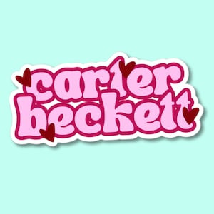 Carter Beckett: Dark Romance Naklejki winylowe - Wysoka nieprzezroczystość, trwałe naklejki dla Literary Rebels | Błyszcząca naklejka winylowa premium