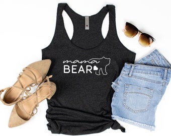 Mama Bear Tank Top | Mama Bear Shirt - Shirt for Mom - Mother's Day Shirt - Mom Shirt - Gift for Mom - Gift for New Mom - Baby Shower Gift