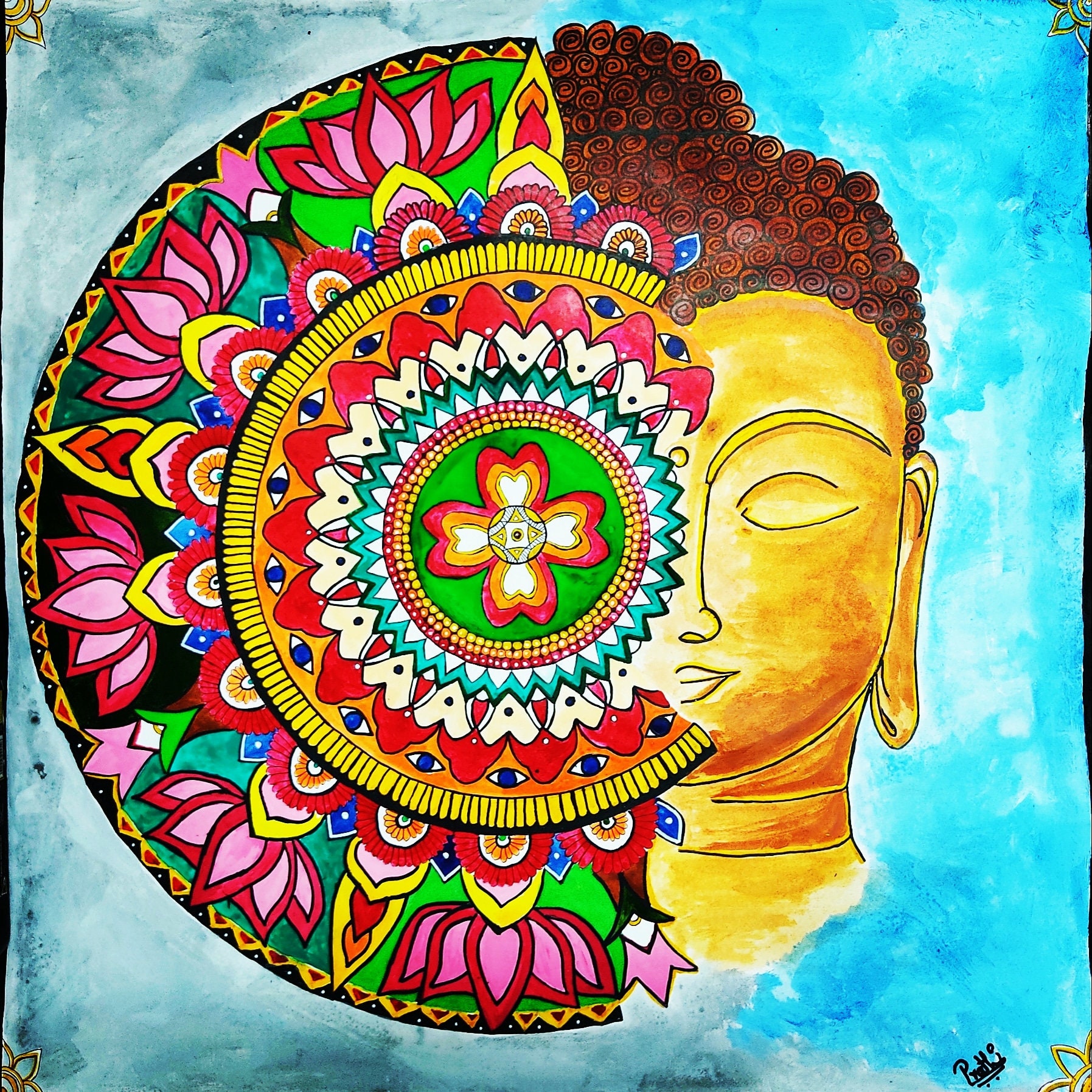 COMMISSIONED WORK Good Luck Mandala SAMPLE Etsy