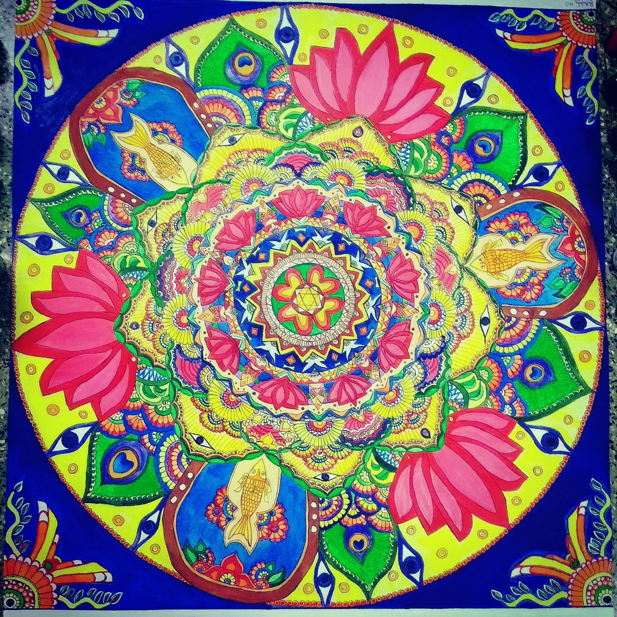 COMMISSIONED WORK Good Luck Mandala SAMPLE Etsy