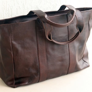 BRAUN Lederhandtasche | Frauen Weiche Ledertasche, Große Tasche, Schultertasche mit Reißverschluss, Over Size Tasche, Braune Lederne Tragetasche, Hobo Tasche