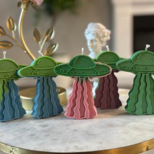 UFO Alien Candle •  scented candle •  Inspired Candle  • 100% Pillar Wax Candle