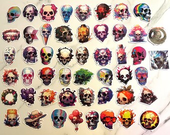 Skulls, goth, emo, skull Stickers Random Laptop Stickers 4/8/10