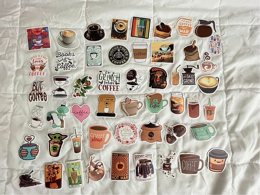 Coffee Stickers Random Laptop Stickers 4/8/10 - Etsy