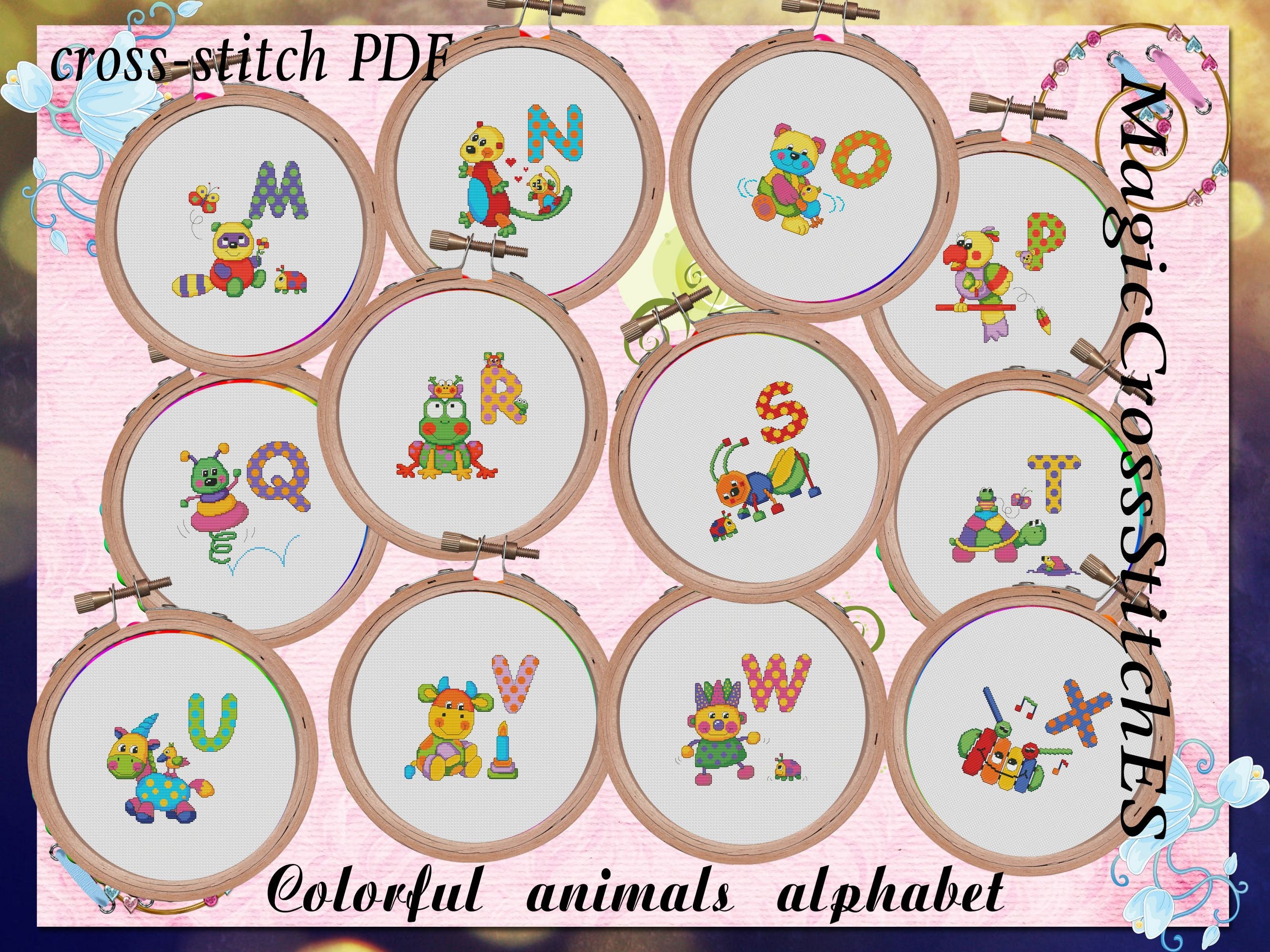 26 Cross Stitch Patterns Baby Alphabet Custom Pattern Baby Cross Stitch