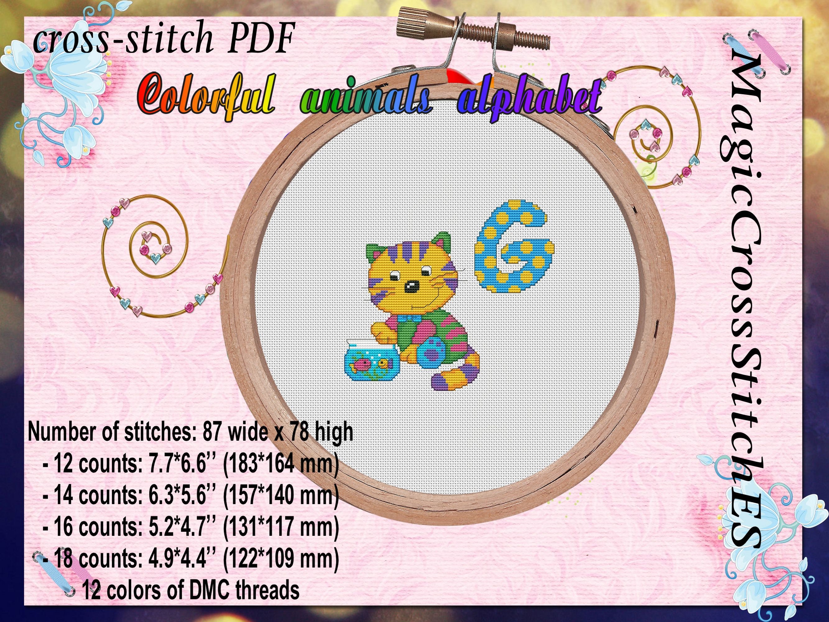 26 Cross Stitch Patterns Baby Alphabet Custom Pattern Baby Cross Stitch
