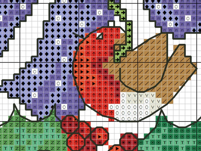 Flower Cross stitch Pattern Personalised Cross stitch Pattern Cute Cross-stitch Novelty Winter Easy PDF Home Decor Housewarming Gift