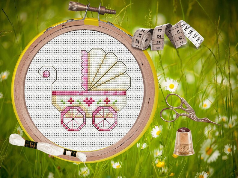 Baby Crossstitch Pattern Crossstitch for Girl Embroidery for Etsy