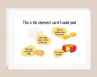 Cheese Valentine's Day Card | Cheese Greeting Card | Funny Card For Valentine's Day | Funny Valentine's Day Card | Cheesy Gift |Cheese Lover