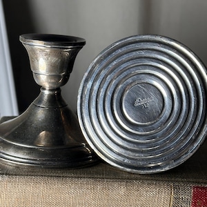 Sterling Silver Weighted Candlestick - Etsy