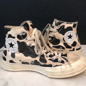 Converse Cow Print High Tops Men 6.5 Women 8.5 Chuck Taylor Rare