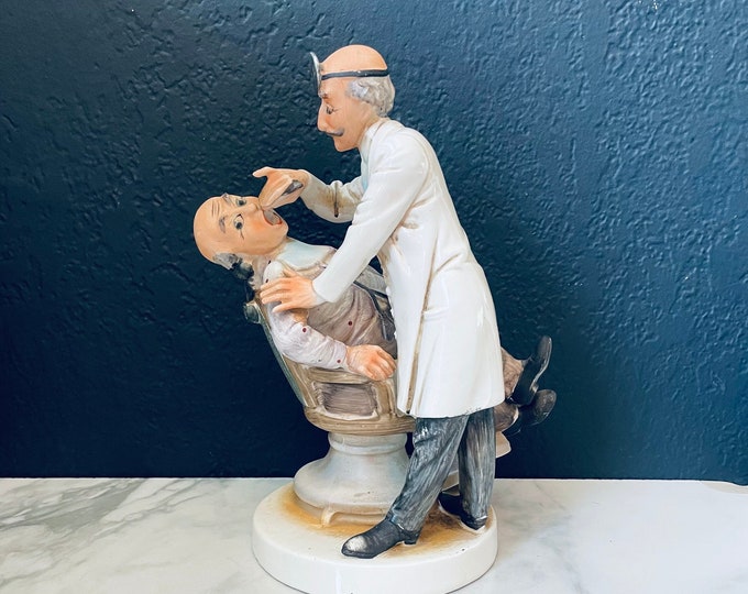 Norleans Dentist and Patient Statue Japan 8.5 H Etsy