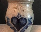 Rowe Pottery Handmade Stoneware pot 1987 Vintage 80s