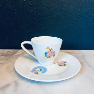 RC Noritake Nippon Toki Kaisha Childs Cup & Saucer Rare Giraffe Duck
