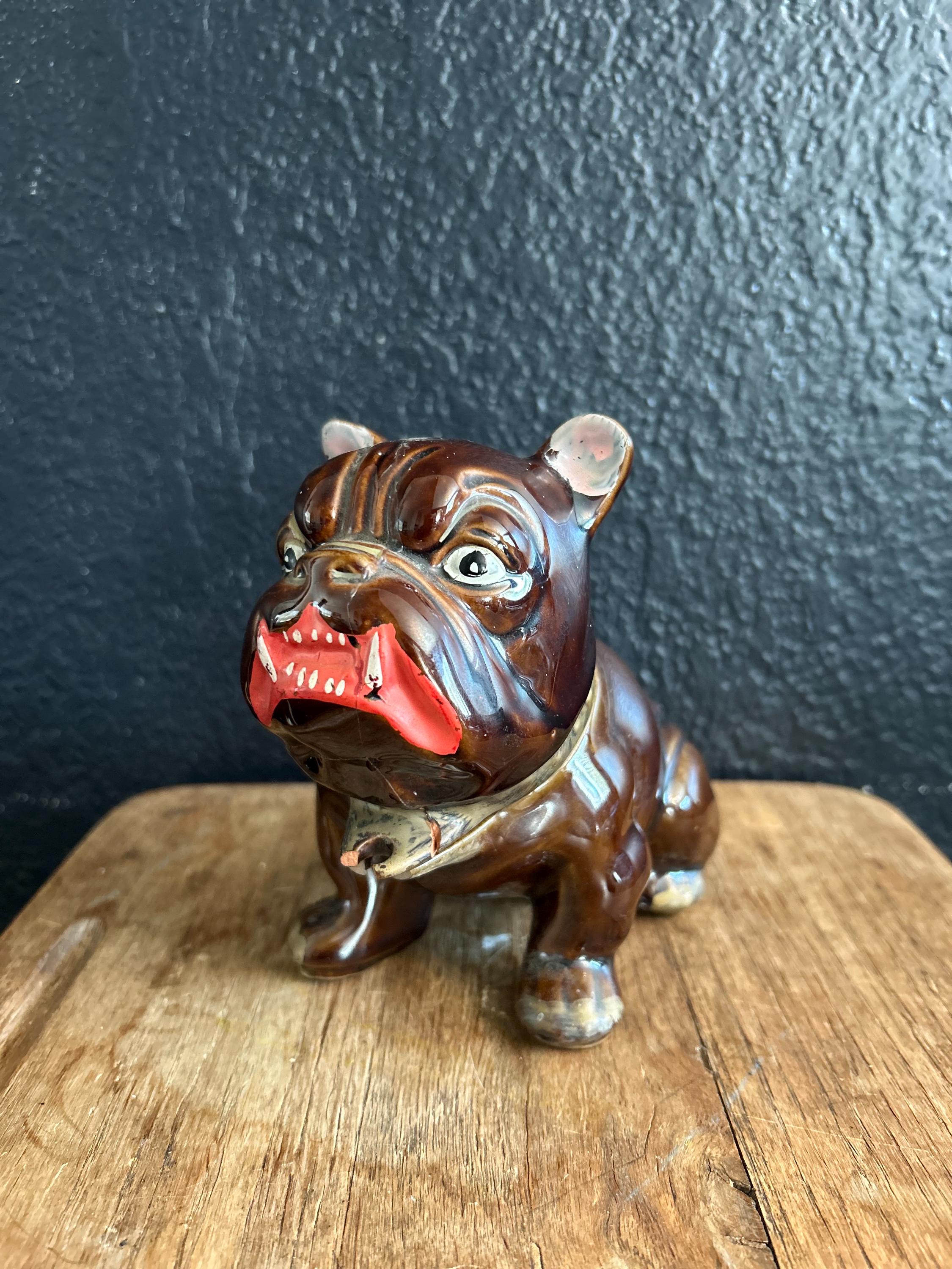 Chalkware Bulldog - Etsy
