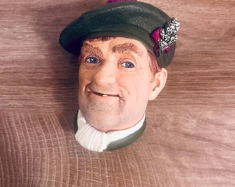 Bossons Jock 1969 Chalkware Character Head Wall Head England