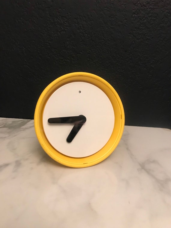 Ikea Stolpa Yellow Clock Henrik Preutz Memphis Design Light Up Etsy